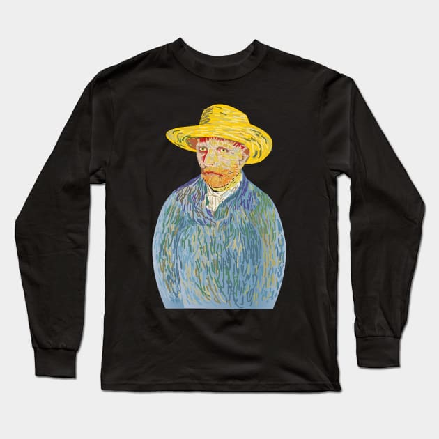 Vincent Van Gogh Long Sleeve T-Shirt by mypointink